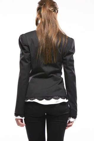 Tuxedo Jacket with Lace
