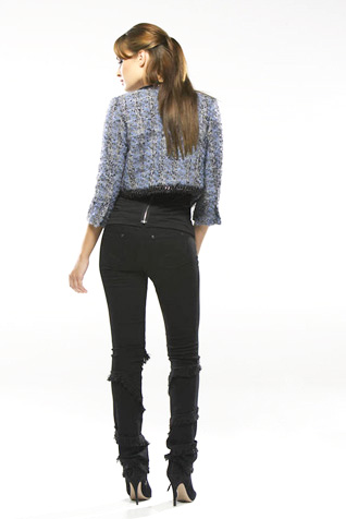 Tweed Crop Jacket with Chain